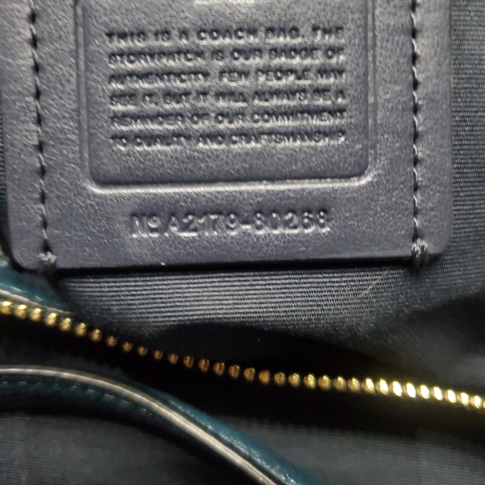 Coach Blue Leather Shoulder Bag - Picture 2 of 6